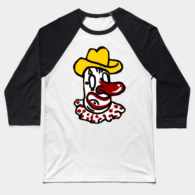 Yee-Haw Clown Baseball T-Shirt by Brieana